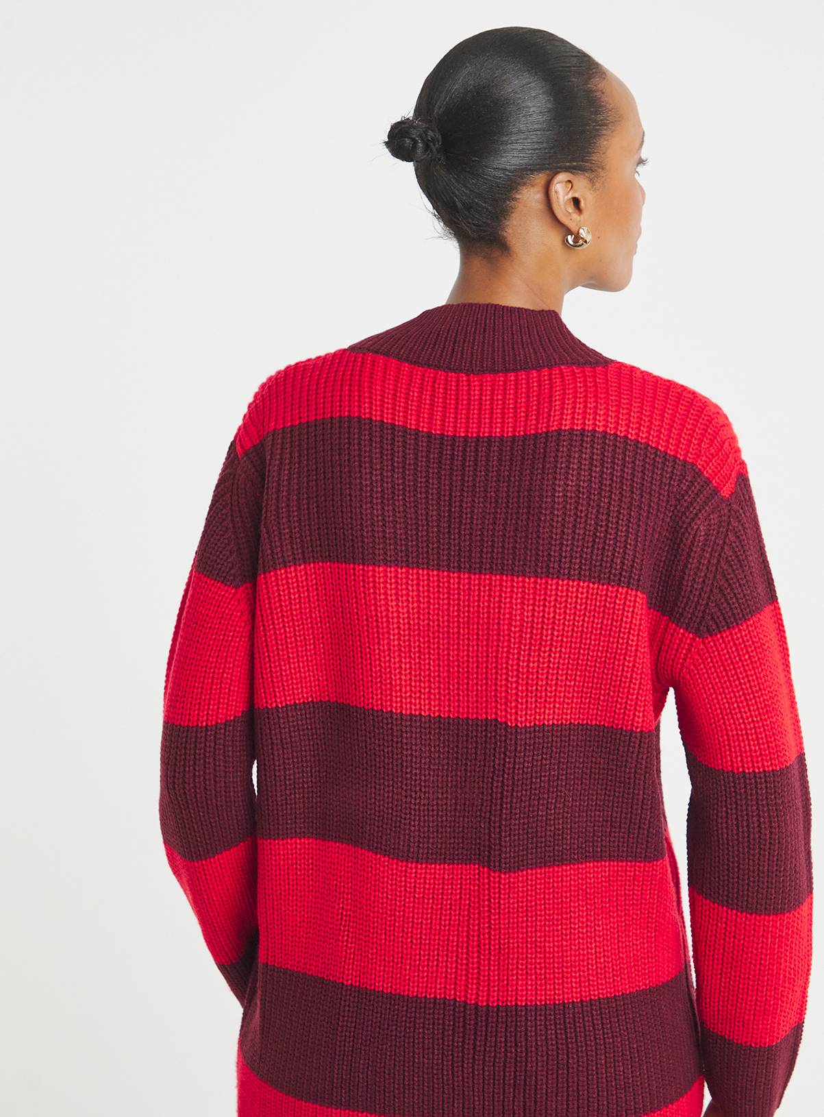 JD WILLIAMS Lace Trim V Neck Jumper 32-34 - Image 2